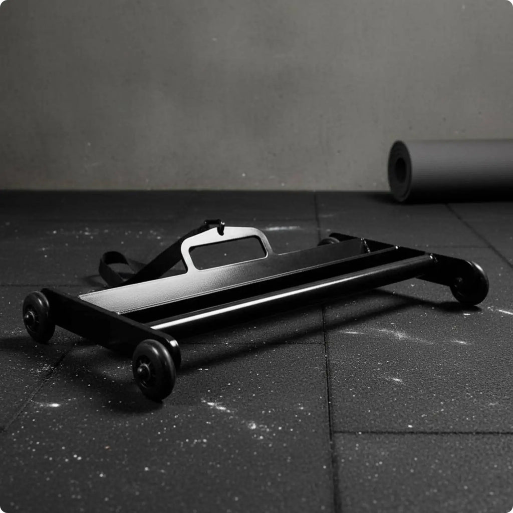 4-Wheel Core Roller Ab Machine – Steel Frame Home Gym Ab Roller Machine PLUSH CoreRollerstrap