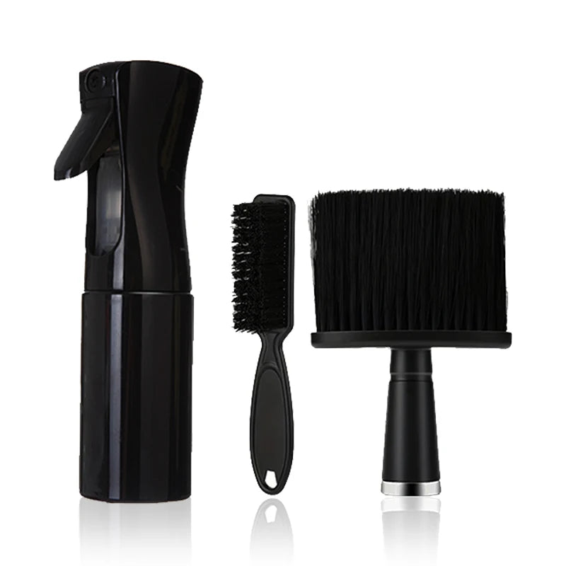 Salon-Grade Haircut Kit – Spray Bottle, Comb & Brush Set Barber Tool Kit PLUSH 3pcs-A