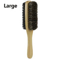 Men's Boar Bristle Beard & Hair Brush – Natural Wood S/M/L Beard & Hair Brush PLUSH L
