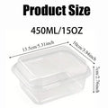 Transparent Cake Boxes with Lid | Rectangle Plastic Dessert Packaging Cake Packaging Box PLUSH 15OZ 20PCS