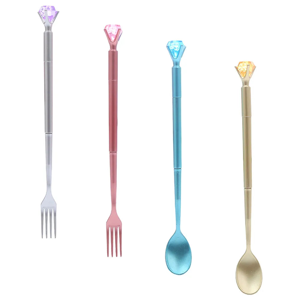 4pcs Cartoon Spoon & Fork Shaped Gel Pens | Smooth Writing Novelty Gel Pens PLUSH