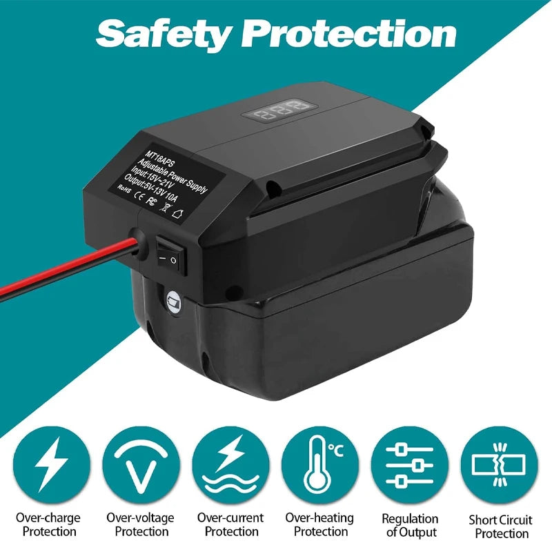 DC 18V to 12V Step-Down Converter for Makita Battery Adapter Voltage Converter Adapter PLUSH