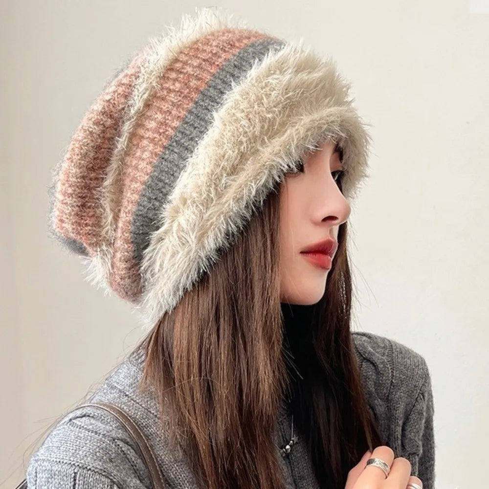Women's Slouchy Beanie – Thick Knit Fleece Lined Winter Hat Knit Winter Beanie PLUSH