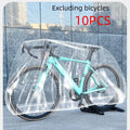 10pcs Disposable Waterproof Bicycle Rain Cover – Transparent Bicycle Rain Cover PLUSH Transparent