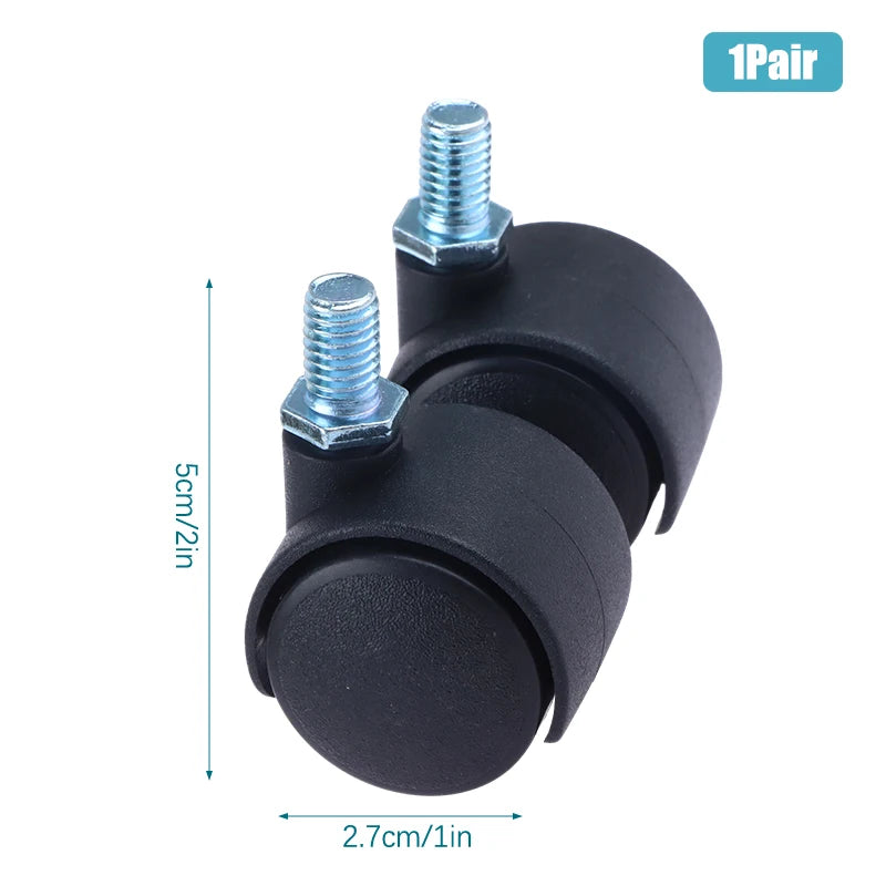 1-Inch Swivel Caster Wheels with Brake – 1 Pair Universal Swivel Caster Wheels PLUSH A 1Pair