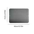 Extra Large Silicone Dish Drying Mat – Non-Slip & Heatproof Dish Drying Mat PLUSH Dark Gray 30x40cm