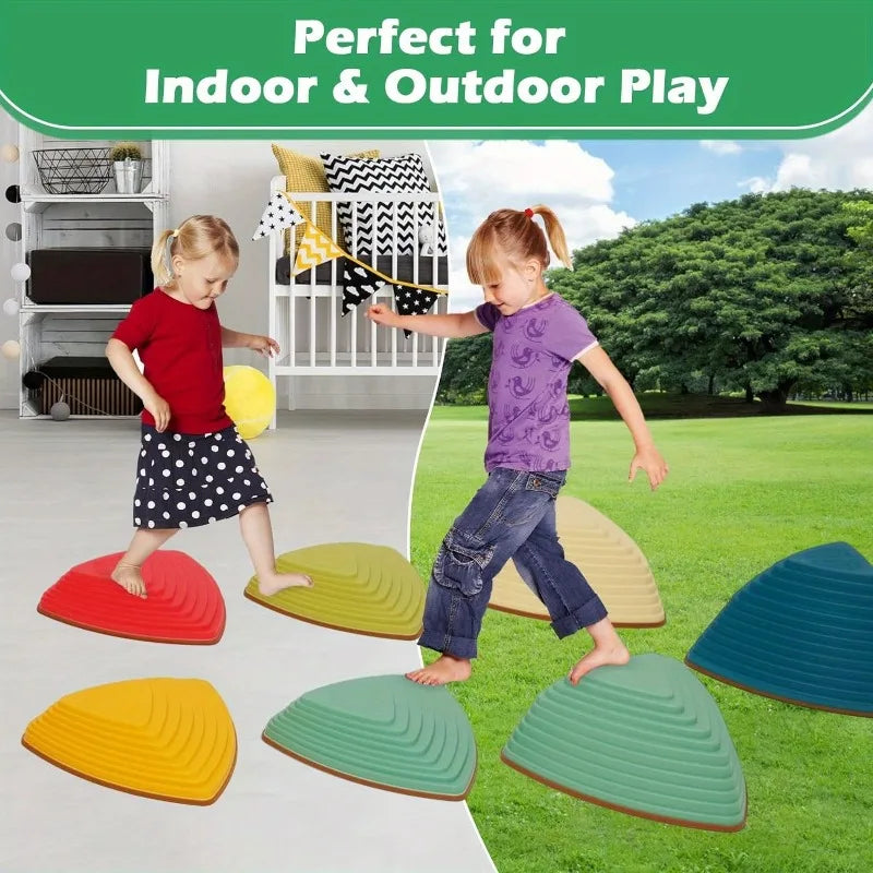11pcs Kids Anti-Slip Stepping Stones Balance Blocks Set Kids Balance Blocks PLUSH