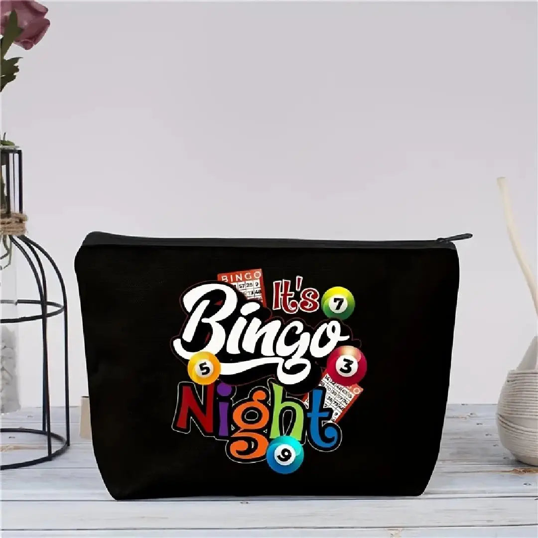 Bingo Night Makeup Bag – Zipper Pouch & Travel Organizer Makeup Zipper Pouch PLUSH