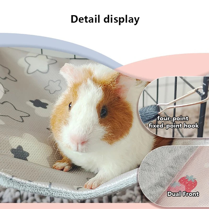Small Pet Hammock – Breathable Ice Silk for Hamsters & More Small Pet Hammock PLUSH