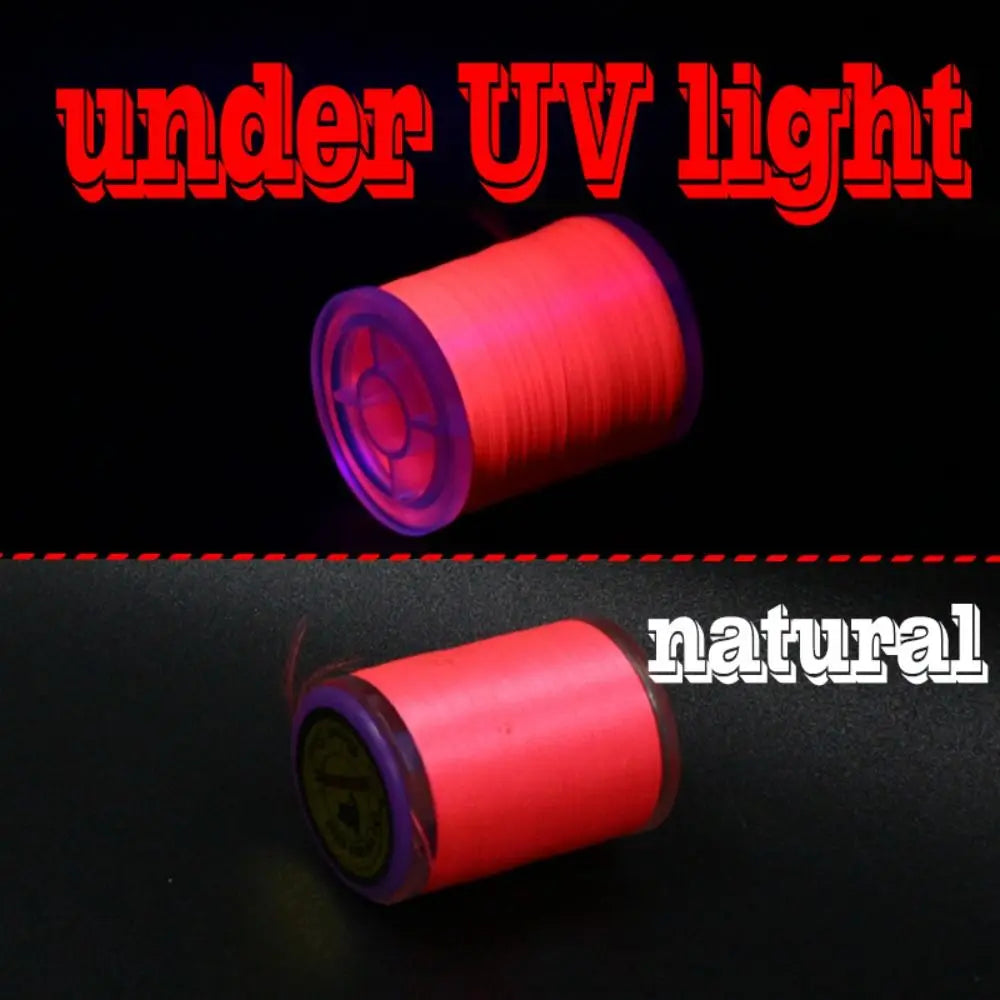 UV Fluorescent Fly Tying Thread 150D 150 Yard – Bass Trout Fly Tying Thread PLUSH Fluorescent Red