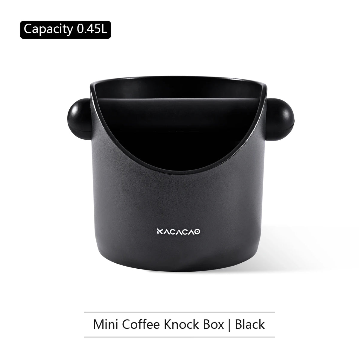 KACACAO Anti-Slip Coffee Knock Box – Espresso Grind Dump Bin Coffee Knock Box PLUSH Black