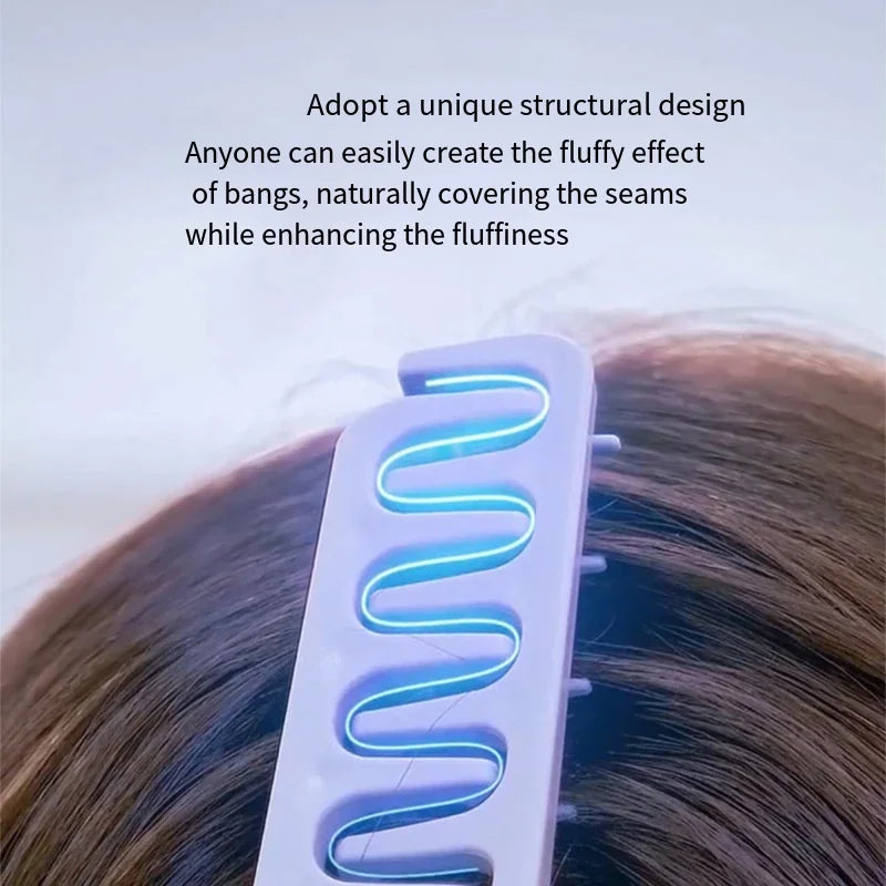 Volumizing Wide-Tooth Hair Comb – Fluffy Root Styling Tool Hair Styling Comb PLUSH