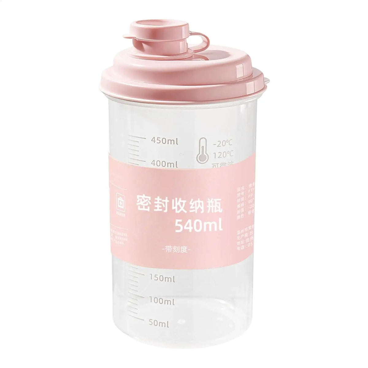 540ml Transparent Leak-Proof Sports Water Bottle with Straw Sports Water Bottle PLUSH