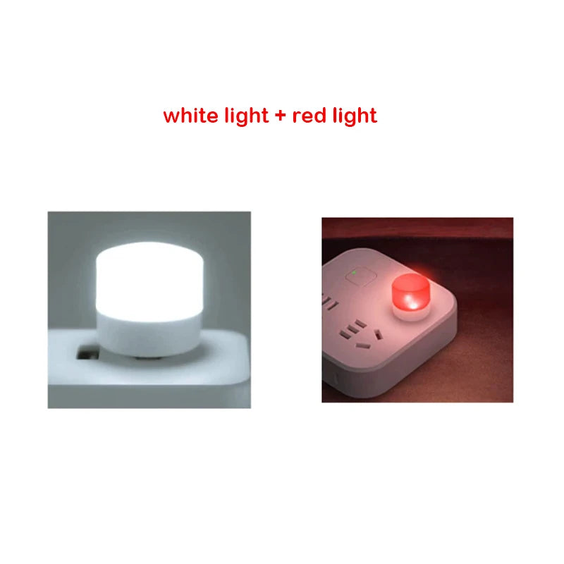 ZWINCKY USB LED Night Light – Mini Plug-In Reading Lamp 1W USB LED Night Light PLUSH 1white 1red China Mainland
