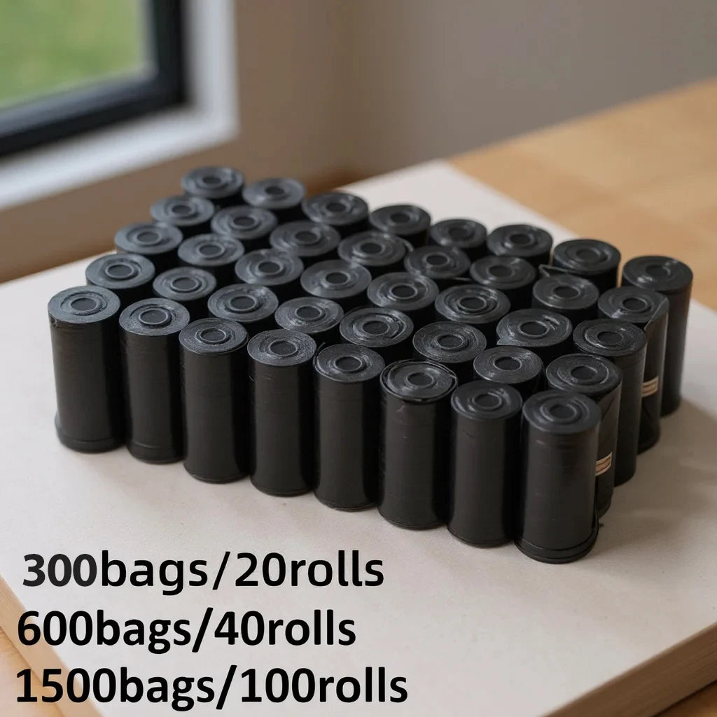 Dog Poop Bags – Durable Leak-Proof Pet Waste Bags 15/Roll Pet Waste Bags PLUSH 5 Rolls 75pcs
