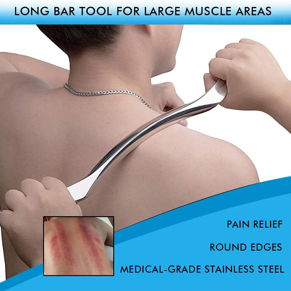 Stainless Steel Gua Sha IASTM Scraping Massage Tool – 3 Sizes Massage Scraping Tool PLUSH