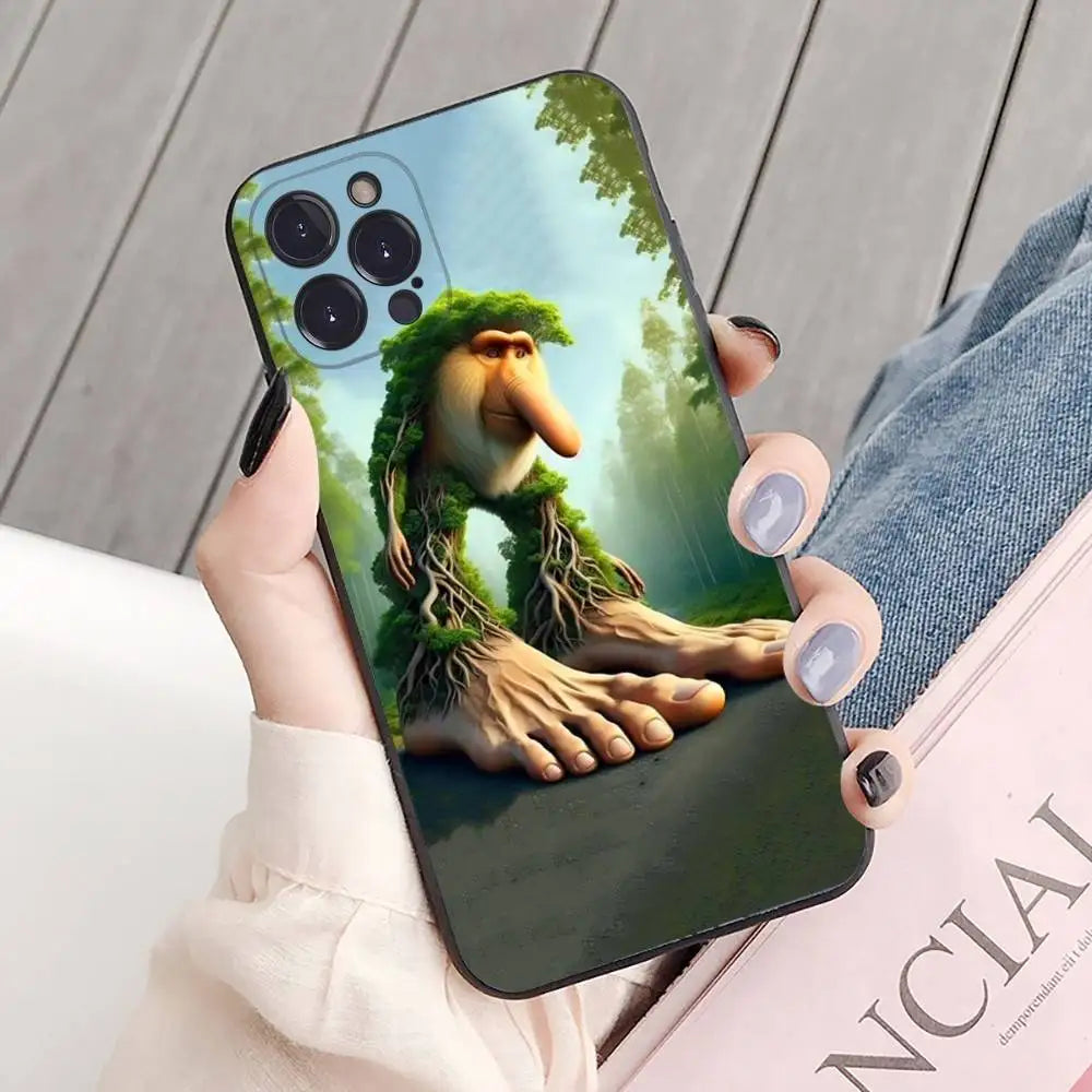 Tung Tung Sahur iPhone Case Shockproof Silicone Cover Phone Case PLUSH