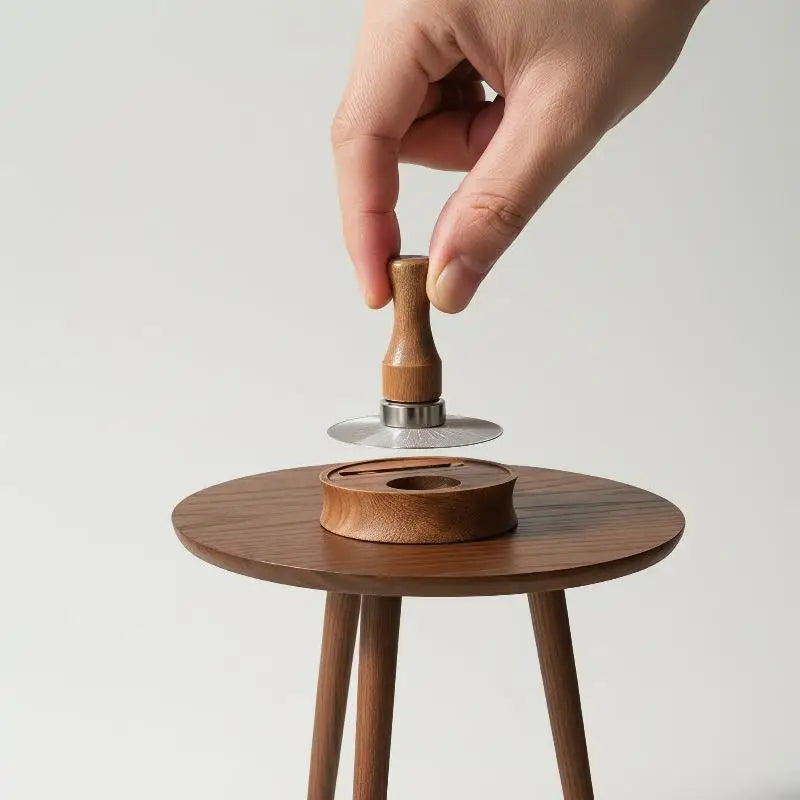Espresso Puck Screen Magnetic Extractor – 51/53/58mm Wood Handle Coffee Barista Tool PLUSH
