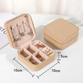 Portable Travel Jewelry Organizer Box – PU Leather Zipper Case Jewelry Organizer Box PLUSH Yellow