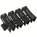 4-Pack Rectangular Hair Claw Clips – Anti-Slip, All Hair Types Hair Claw Clips PLUSH black 4PCS XXS