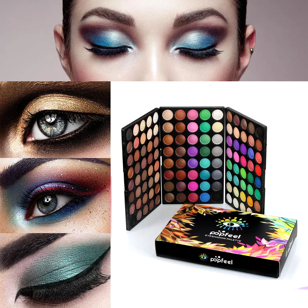 POPFEEL 120 Colors Eyeshadow Palette – Matte & Shimmer Shades Eyeshadow Palette PLUSH
