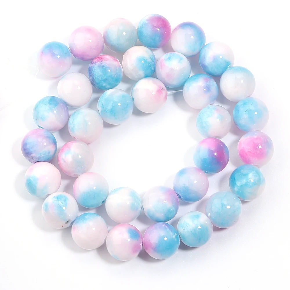 Persian Jade Natural Stone Round Spacer Beads – DIY Jewelry Stone Spacer Beads PLUSH 12mm