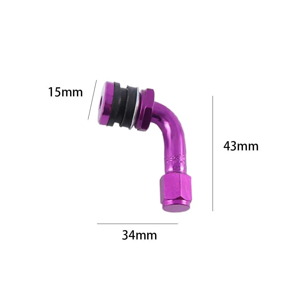 90° CNC Aluminum Motorcycle Tire Valve Stems – 2pcs Motorcycle Valve Stems PLUSH