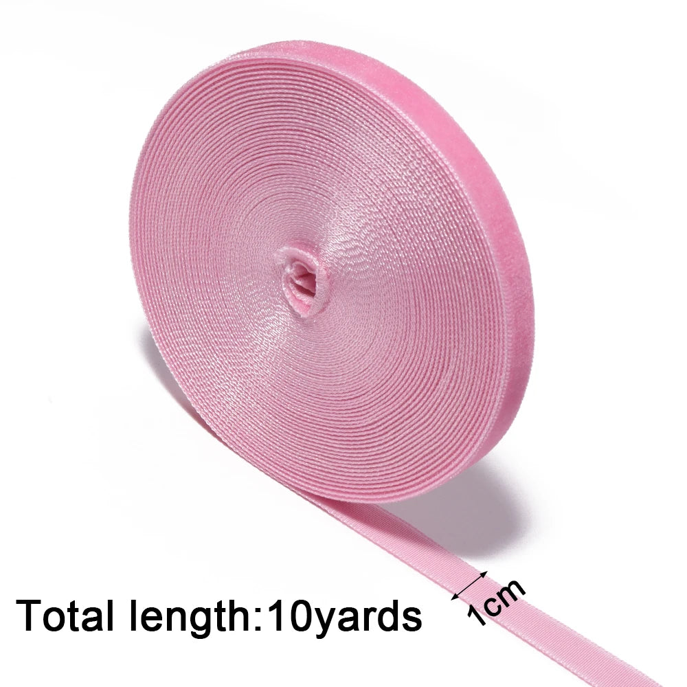 Deep Pink Single Face Velvet Ribbon 6–38mm | 5-10 Yards Velvet Craft Ribbon PLUSH 10mm x 10yards mm
