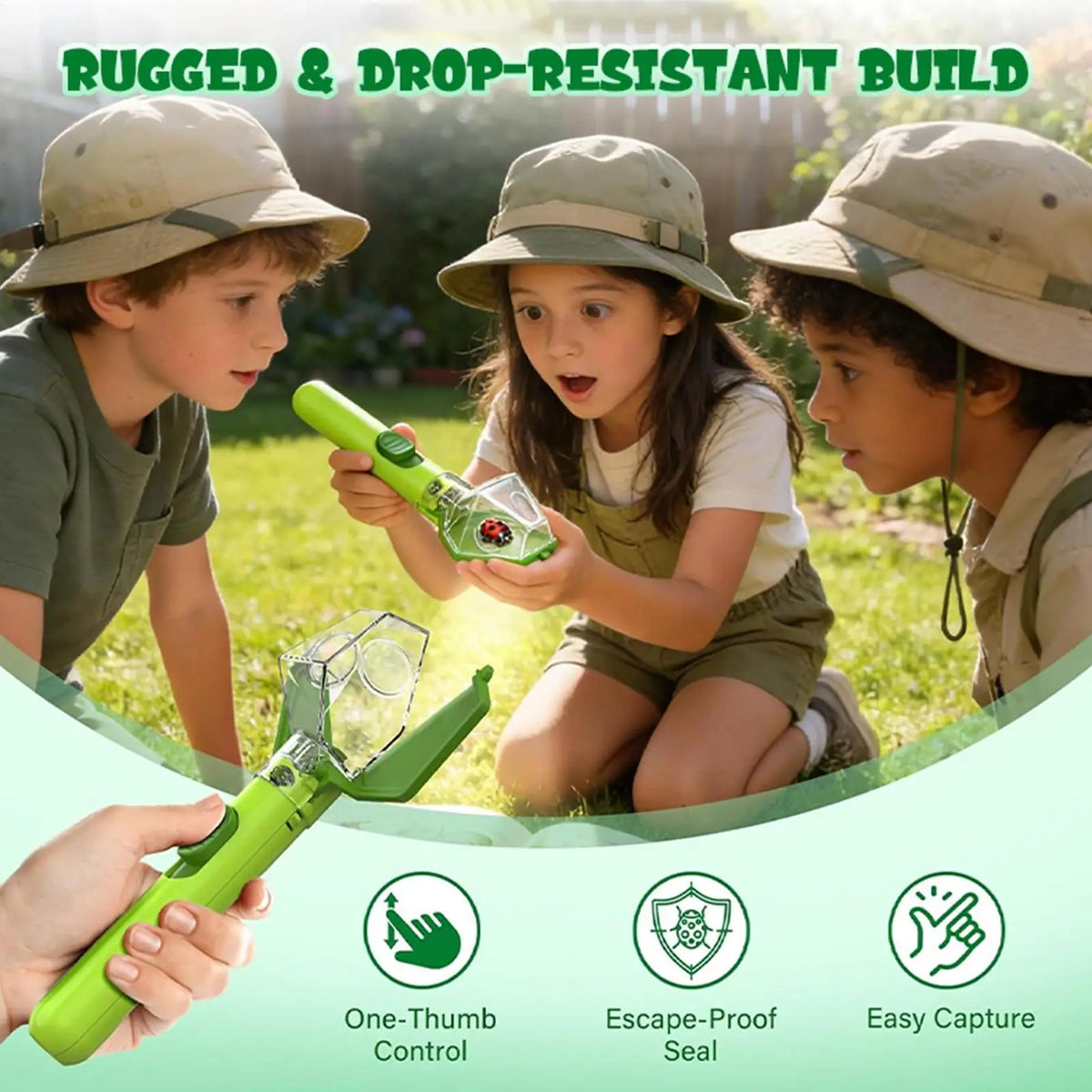Kids Bug Catcher & 6X Magnifier Viewer – Outdoor Nature Toy Bug Catcher Viewer PLUSH