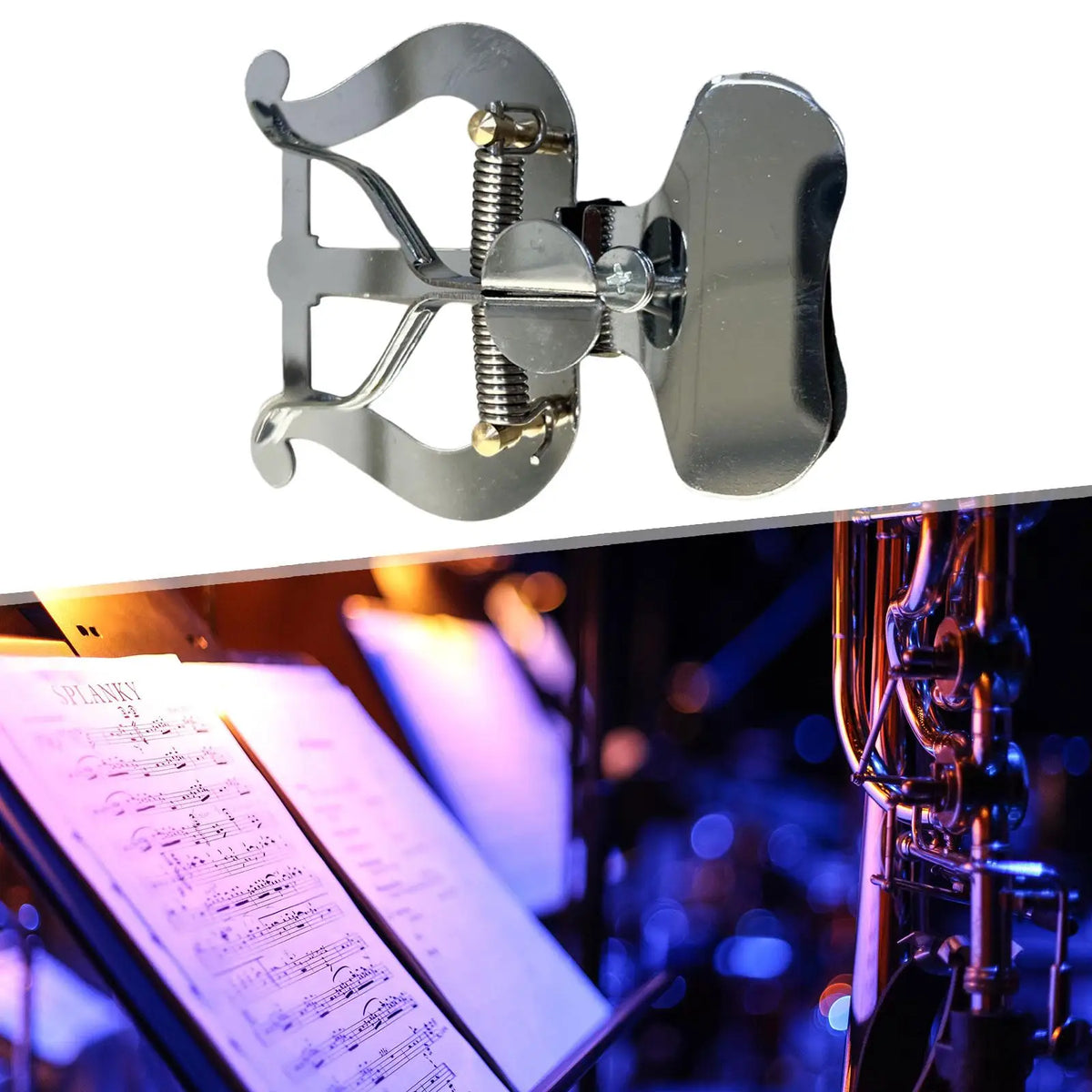 Metal Marching Lyre Music Clip for Trombone Trumpet Saxophone Marching Lyre Clip PLUSH
