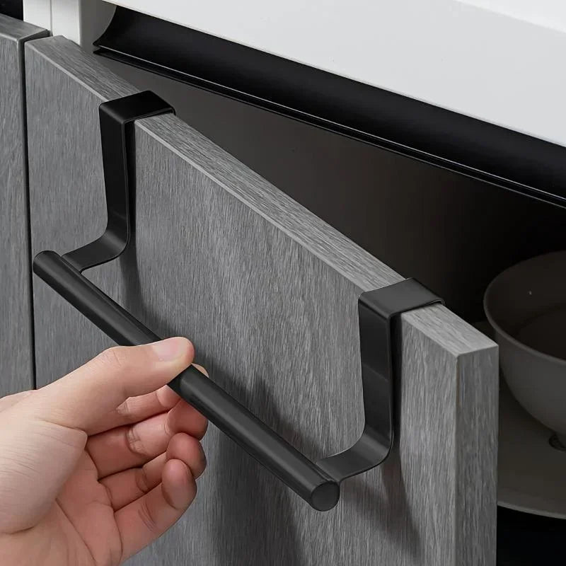 Over Cabinet Door Towel Rack – Punch-Free Stainless Steel Cabinet Door Towel Rack PLUSH