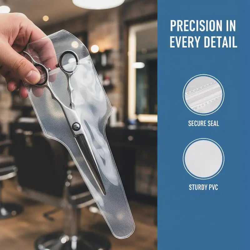 10Pcs PVC Hair Scissors Protector Sleeves – Waterproof Salon Scissor Protector Sleeves PLUSH