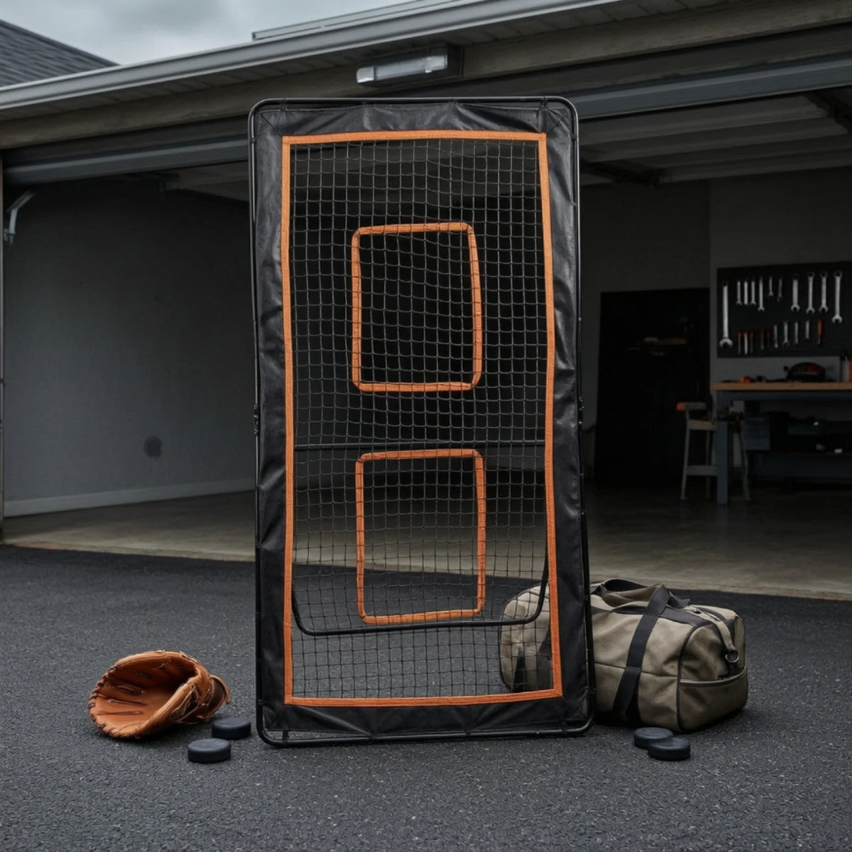 Steel Frame Sports Rebound Net 4x7ft – Fielding Training Aid Sports Rebound Net PLUSH