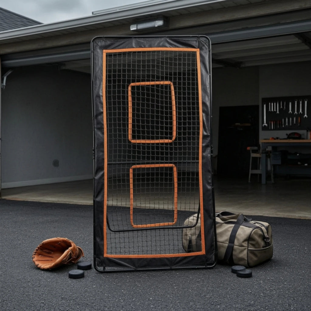 Sports Rebound Net Steel Frame 4×7ft – Pitching Training Aid Sports Rebounder Net PLUSH