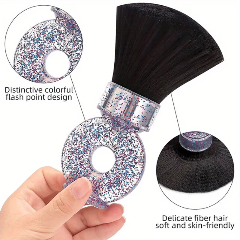 Barber Neck Duster Brush – Ring Handle Hair Cutting Cleaner Barber Neck Brush PLUSH