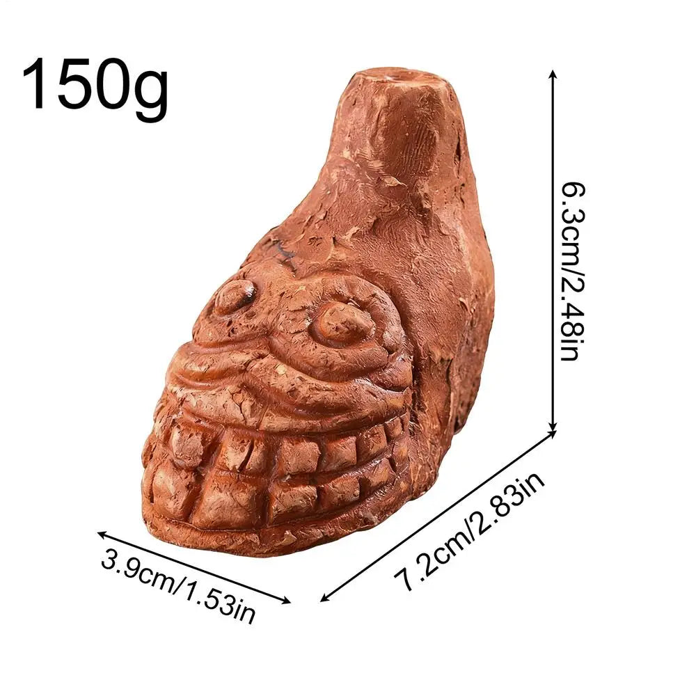 Aztec Death Whistle – 125dB Skull Pottery Scream Whistle Novelty Skull Whistle PLUSH A
