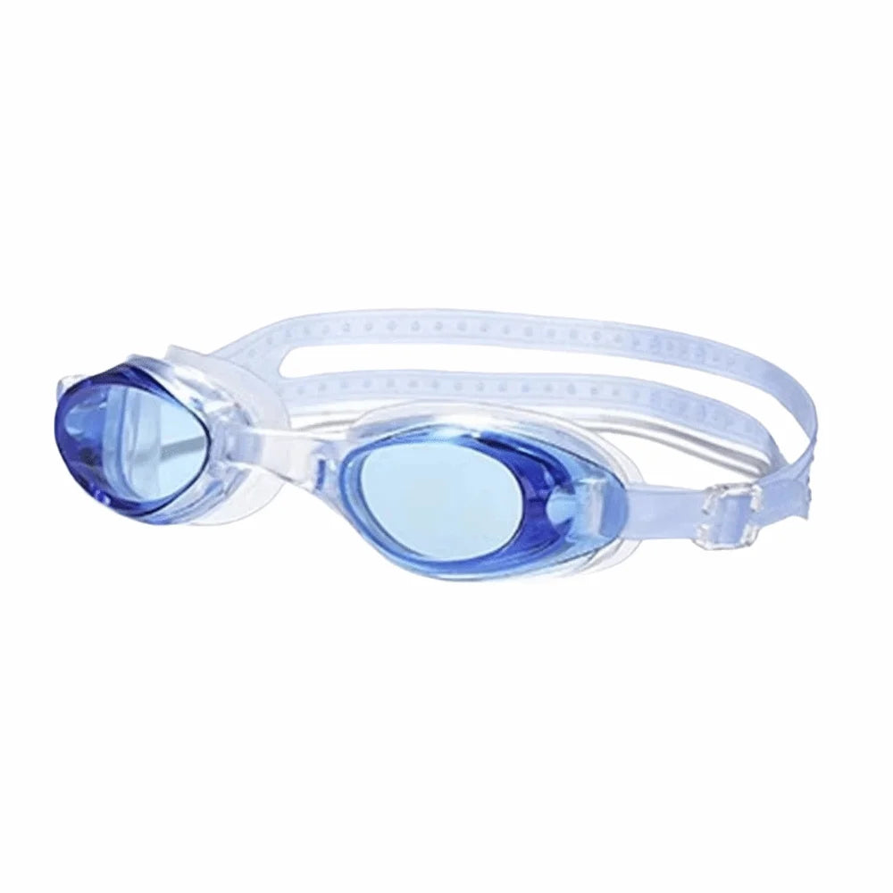 Silicone Swimming Goggles Wide View Anti-UV + Storage Box Swim Goggles PLUSH Blue