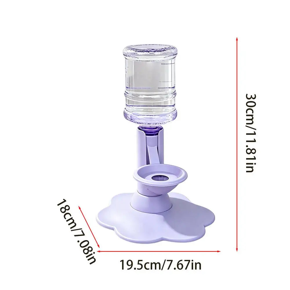 Gravity Pet Water Dispenser Stand for Cats & Small Dogs Pet Water Dispenser PLUSH Purple