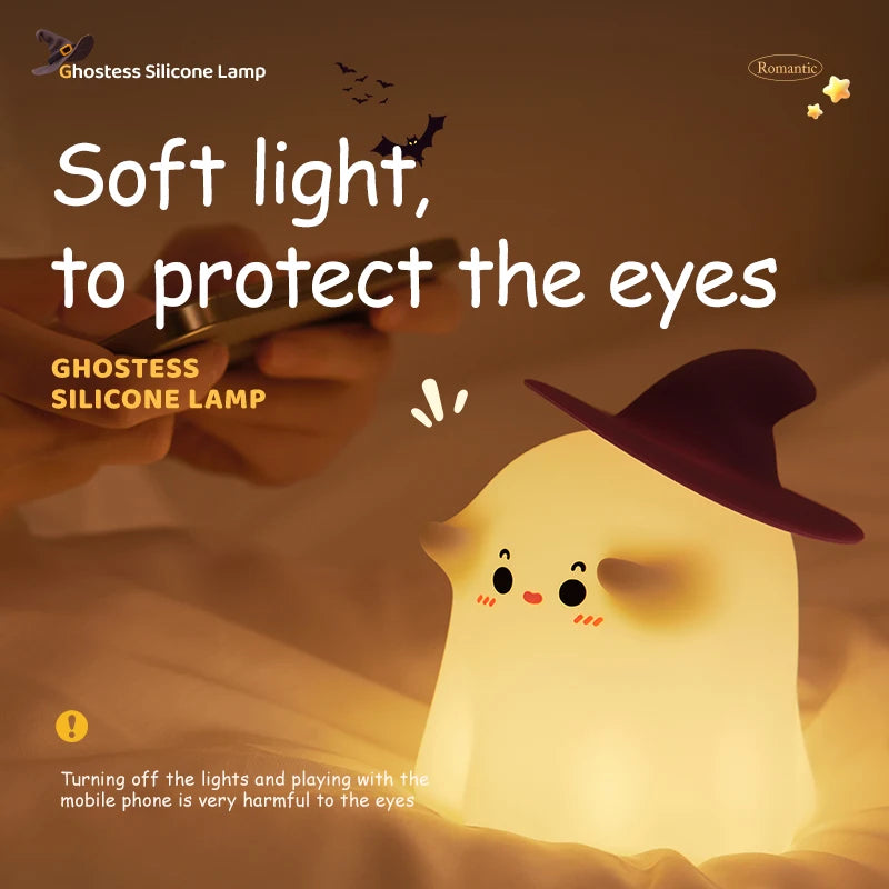 Pumpkin LED Night Light | Jack O Lantern Rechargeable Lamp LED Night Light PLUSH