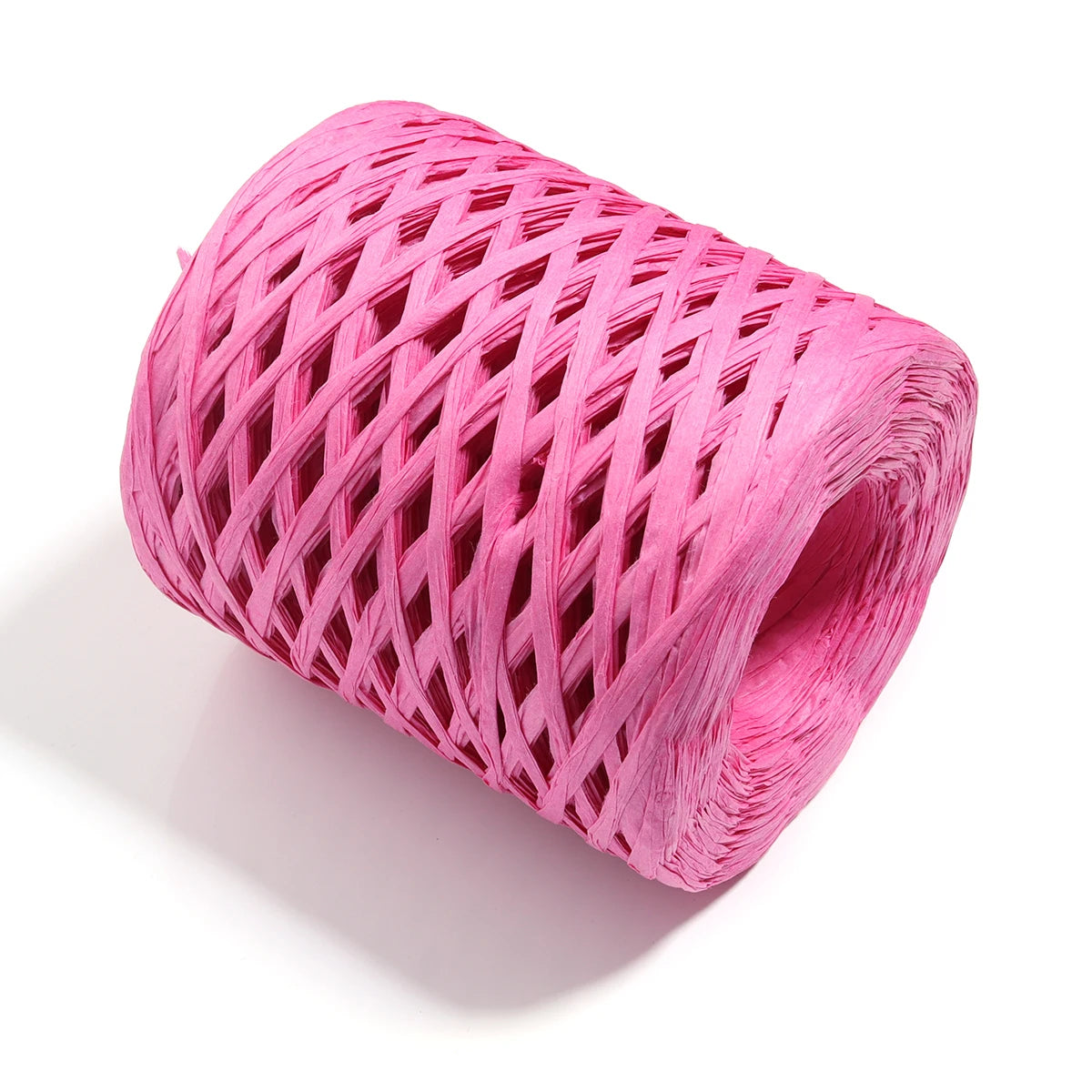 200m Natural Raffia Straw Yarn for Knitting, Crochet & DIY Crafts Raffia Craft Yarn PLUSH hotpink