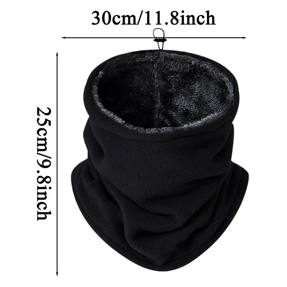 Fleece Neck Gaiter – Windproof Winter Scarf & Face Warmer Fleece Neck Gaiter PLUSH Black