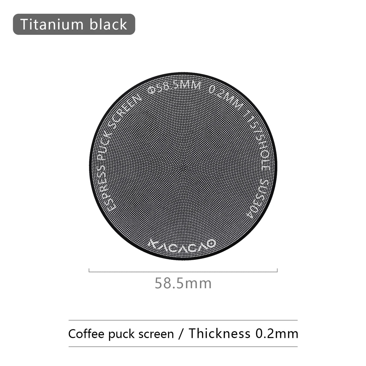 KACACAO Magnetic Puck Screen 51/53/58.5mm Reusable Espresso Filter Espresso Coffee Filter PLUSH 58.5mm Screen Black 5PCS