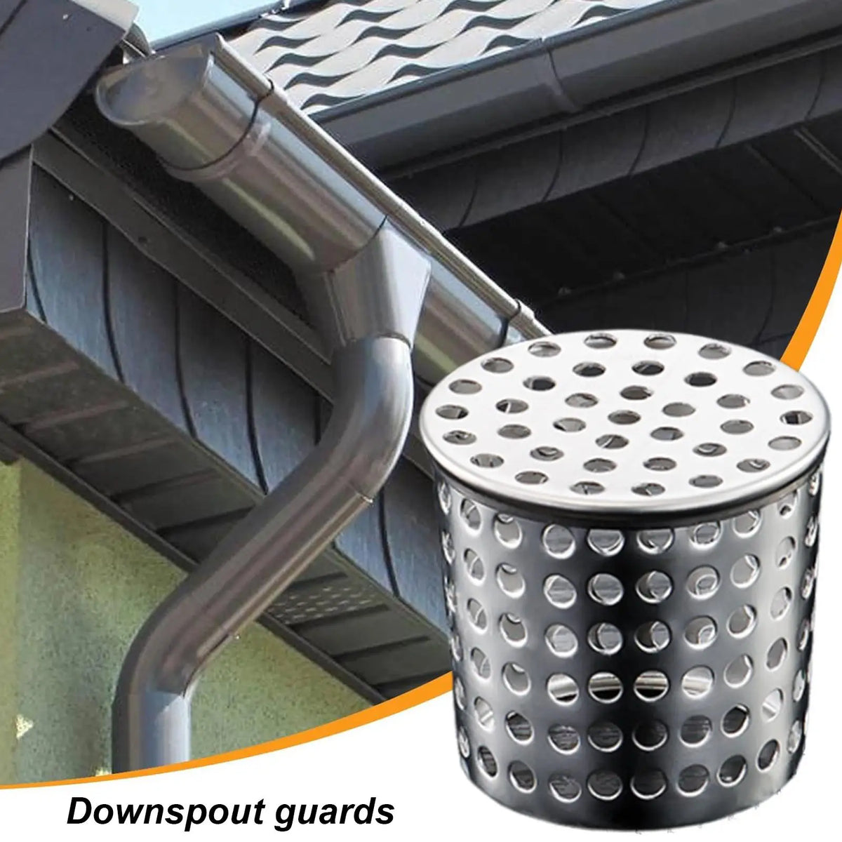 Stainless Steel Downspout Gutter Guard – Debris Filter 63–100mm Gutter Guard PLUSH