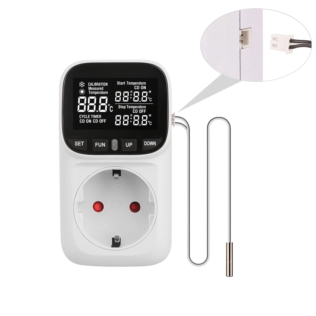 Digital Thermostat Socket Touch Screen Temperature Controller Thermostat Controller PLUSH EU Backlight
