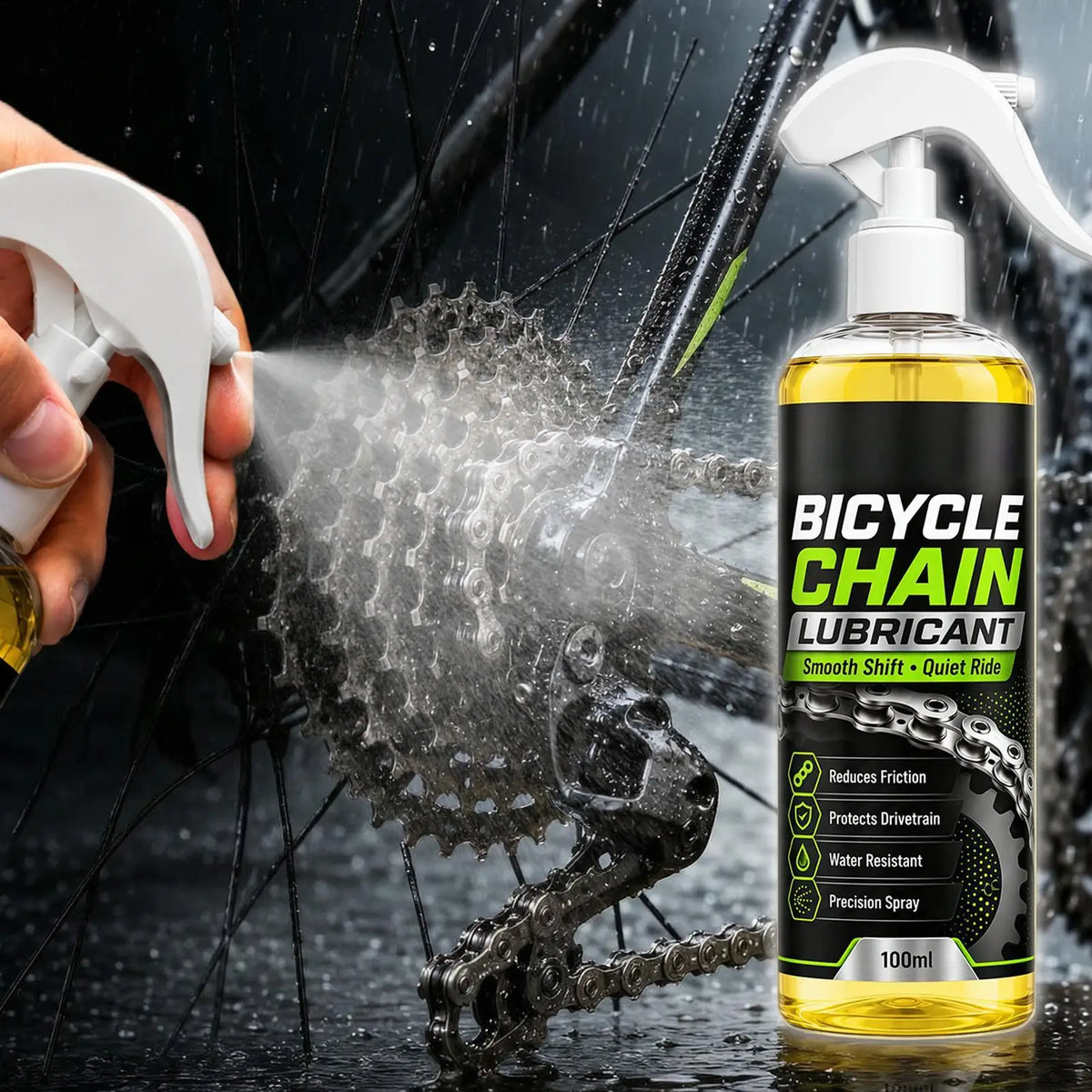 100ml Bike Chain Lube – Quiet, Smooth & All-Weather Protection Bicycle Chain Lubricant PLUSH