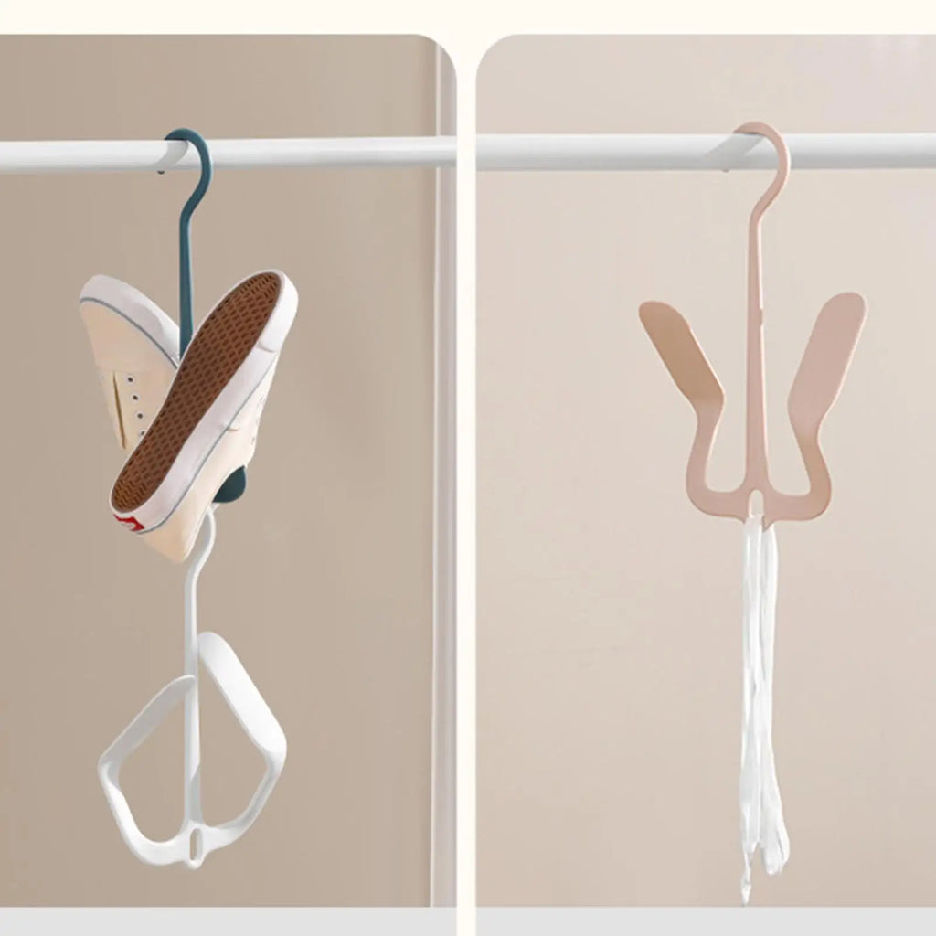 Shoe Drying Rack Hanger Organizer – Space-Saving Plastic Hook Shoe Drying Hanger PLUSH