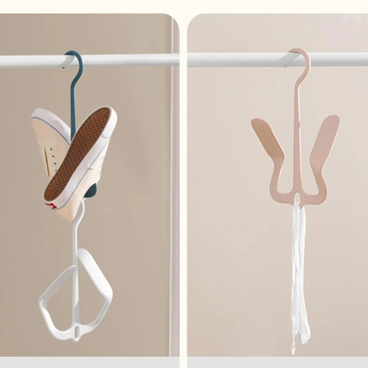 Shoe Drying Rack Hanger Organizer – Space-Saving Plastic Hook Shoe Drying Hanger PLUSH