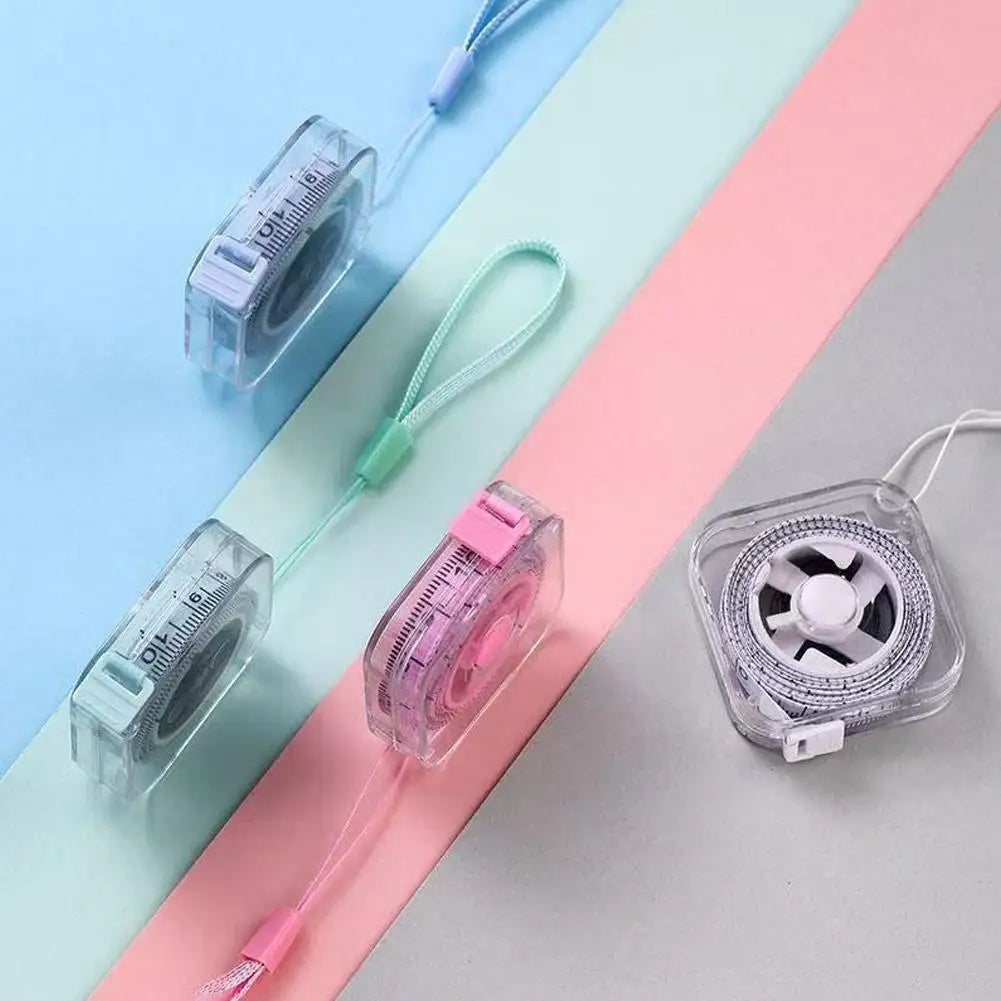 2m Retractable Transparent Tape Measure | Dual-Sided Scale Retractable Tape Measure PLUSH