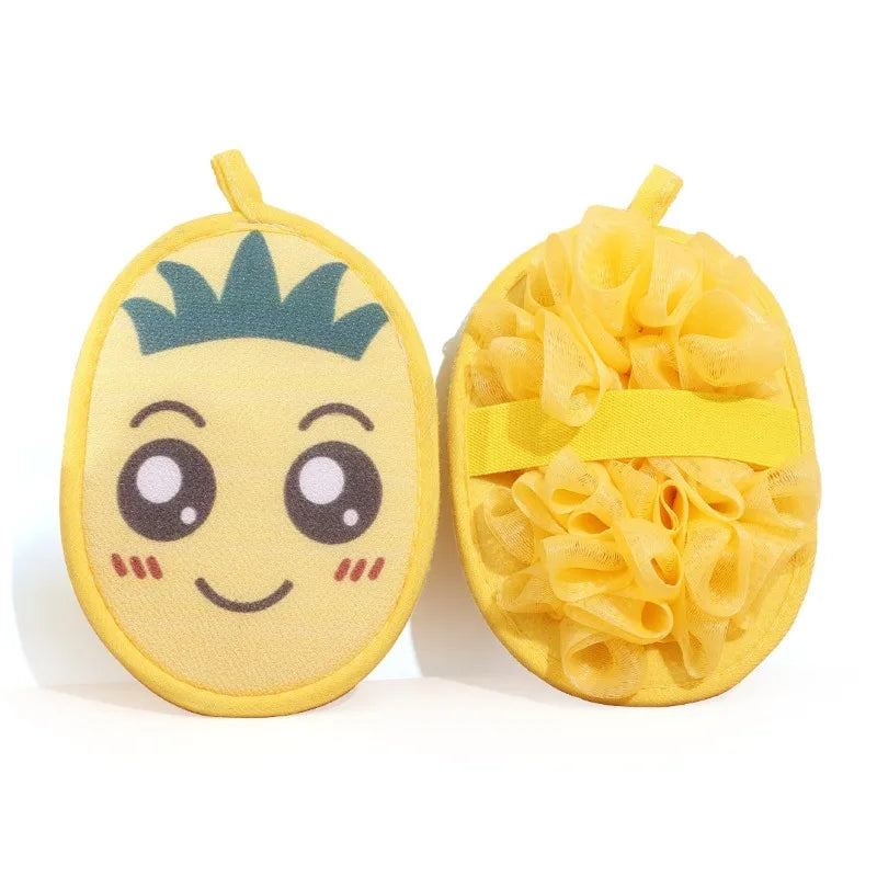 Pineapple Double-Sided Exfoliating Bath Gloves Body Scrubber Exfoliating Bath Gloves PLUSH