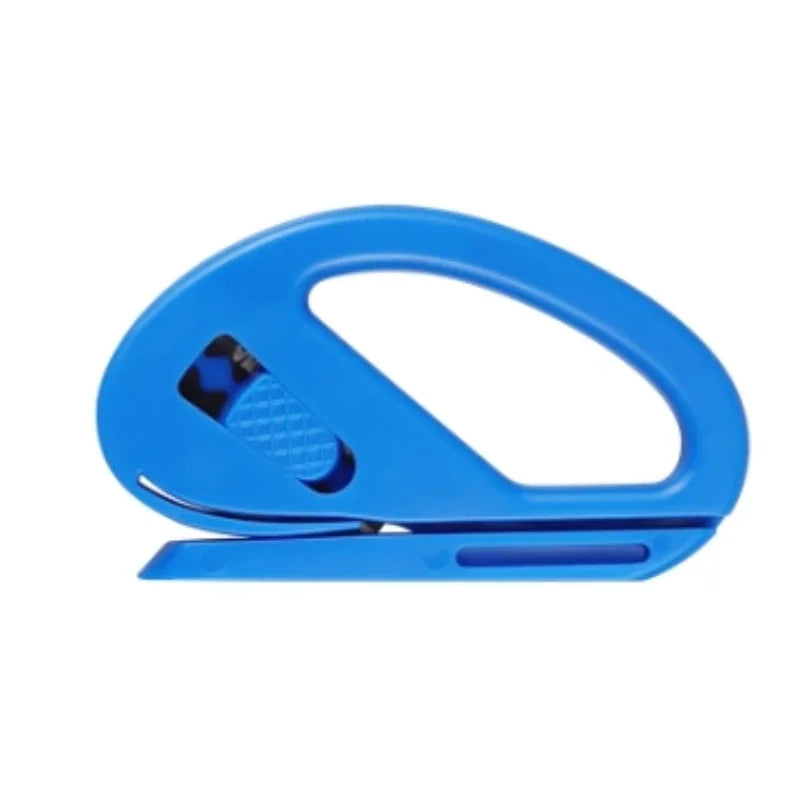 Easy-Glide Wrapping Paper Cutter – Safe Blade Design Paper Cutter Tool PLUSH Blue